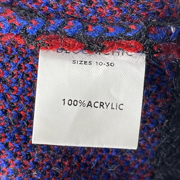 BloomChic Plaid Contrast Soft Sexy Yarn Knit Fluffy Open Front Cardigan 18-20 2X - Picture 9 of 10